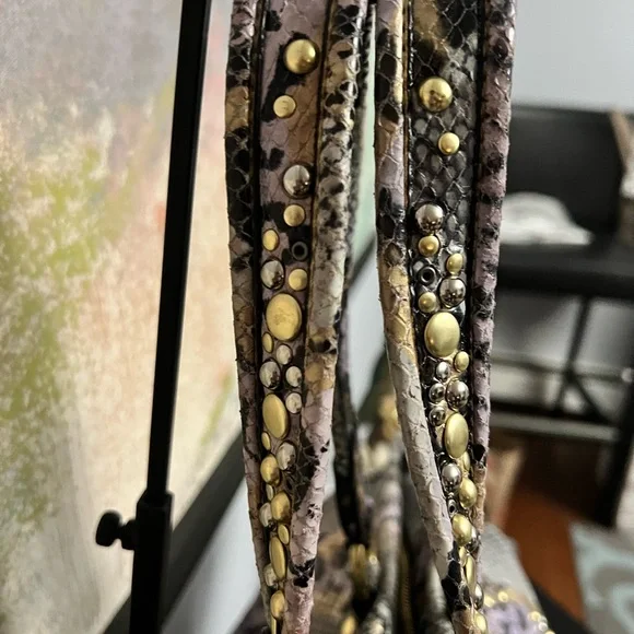 Coach Poppy Python Embossed Leather Bag - Picture 14 of 16